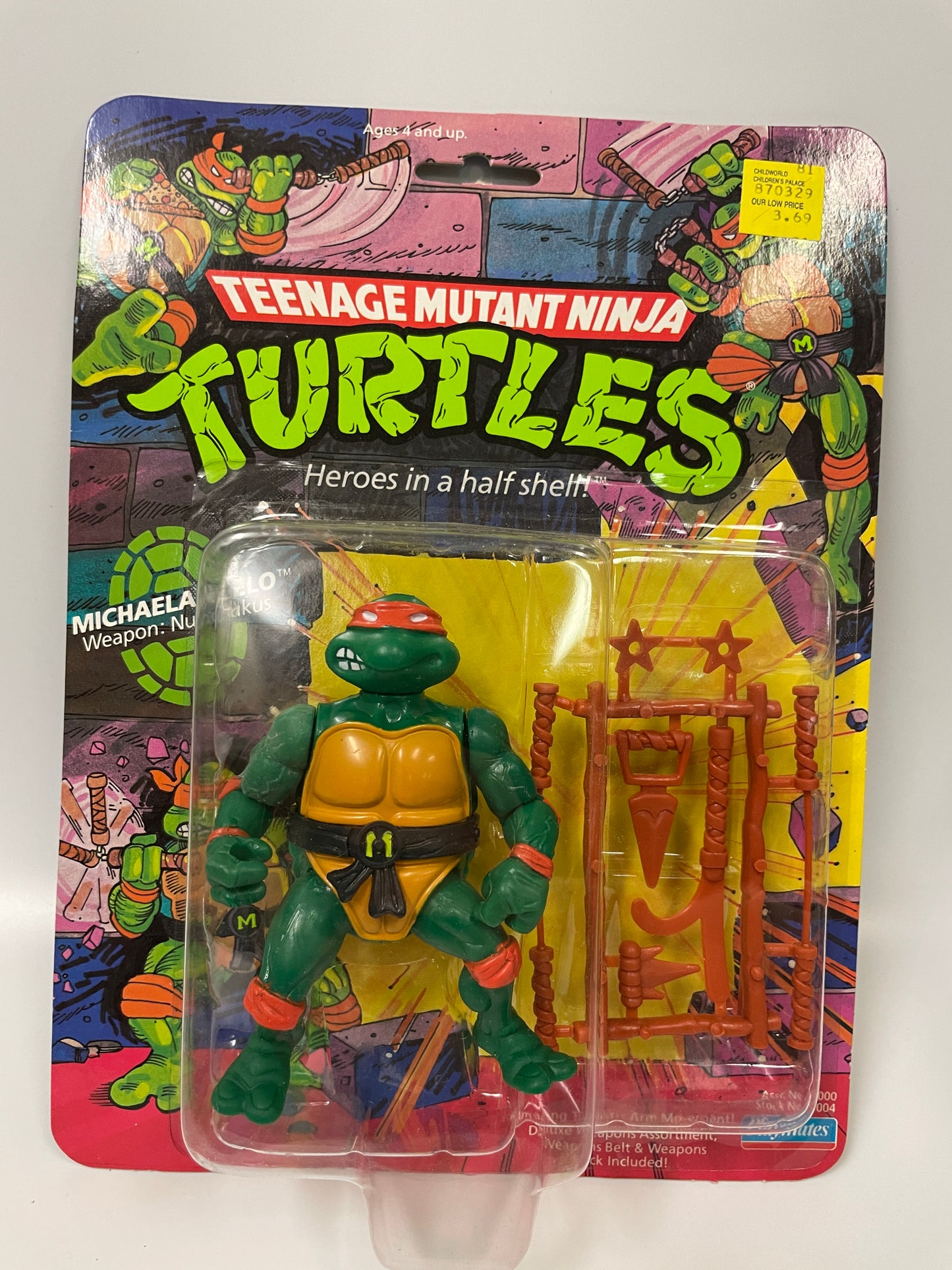 Teenage Mutant Ninja Turtles Michelangelo Playmates 1988 Vintage