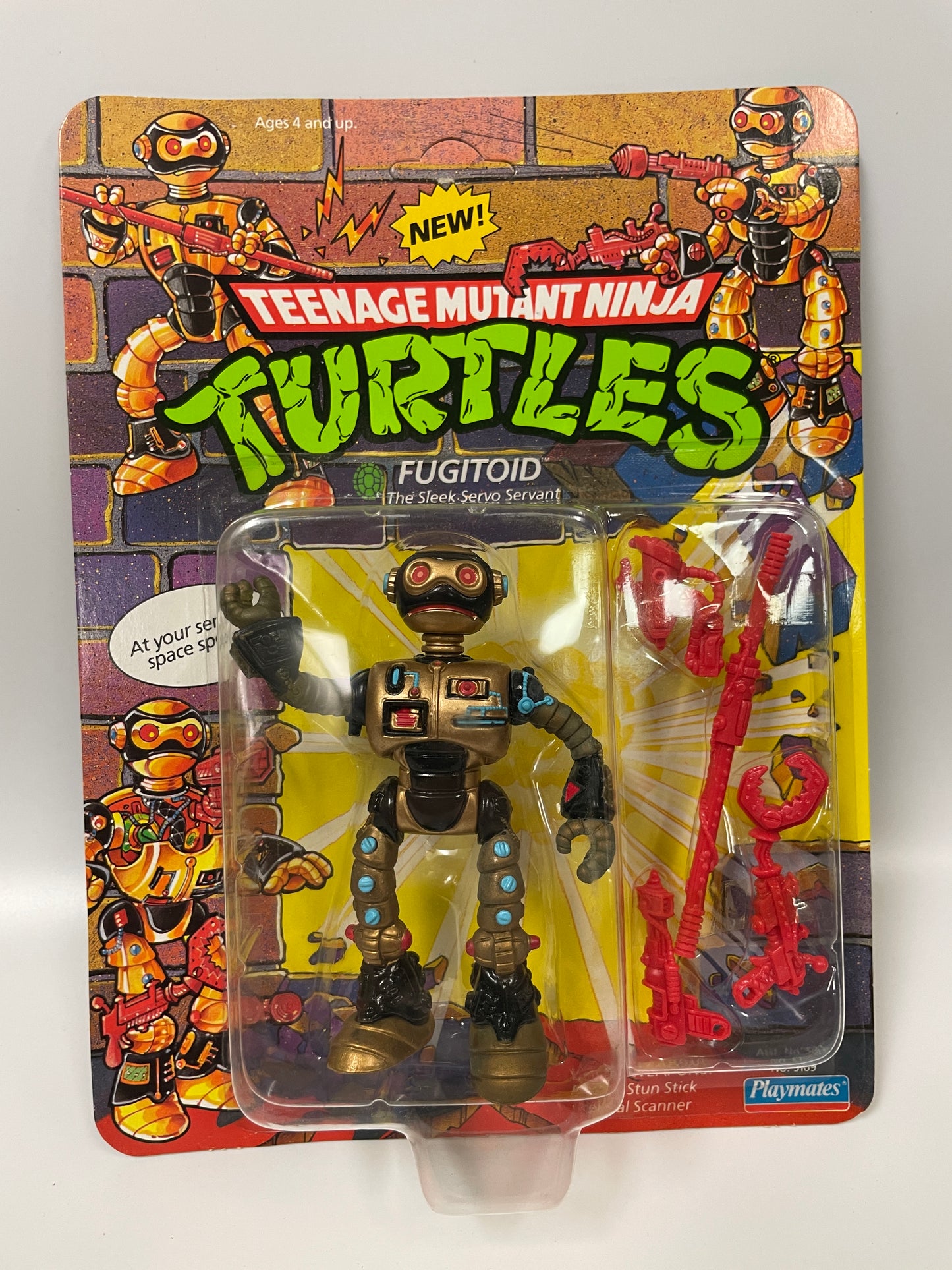 Teenage Mutant Ninja Turtles Fugitoid Playmates 1990 Vintage