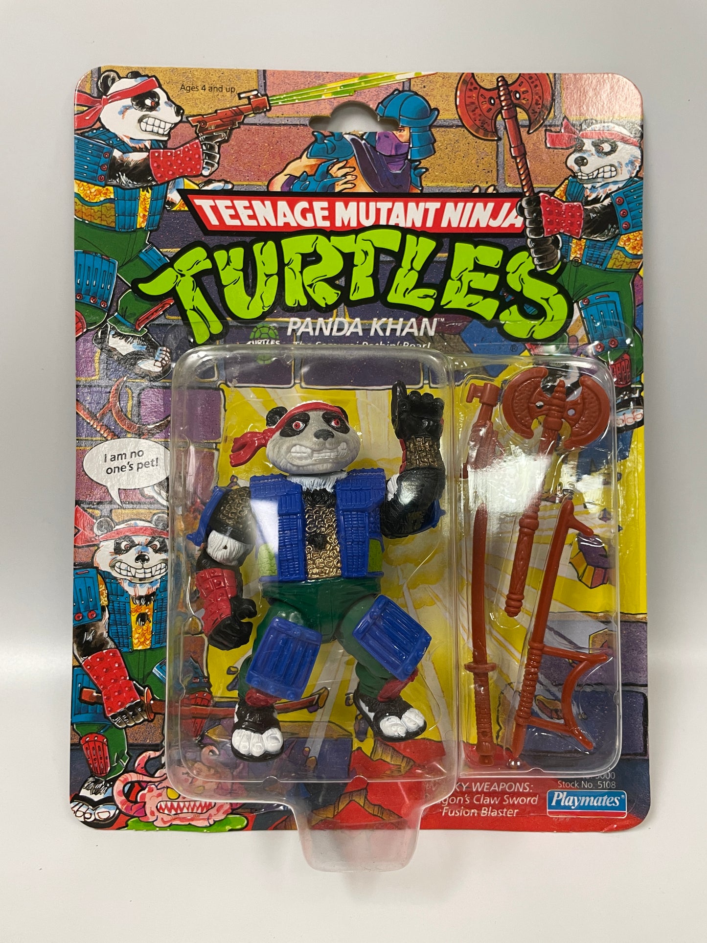 Teenage Mutant Ninja Turtles Panda Khan Playmates 1990 Vintage