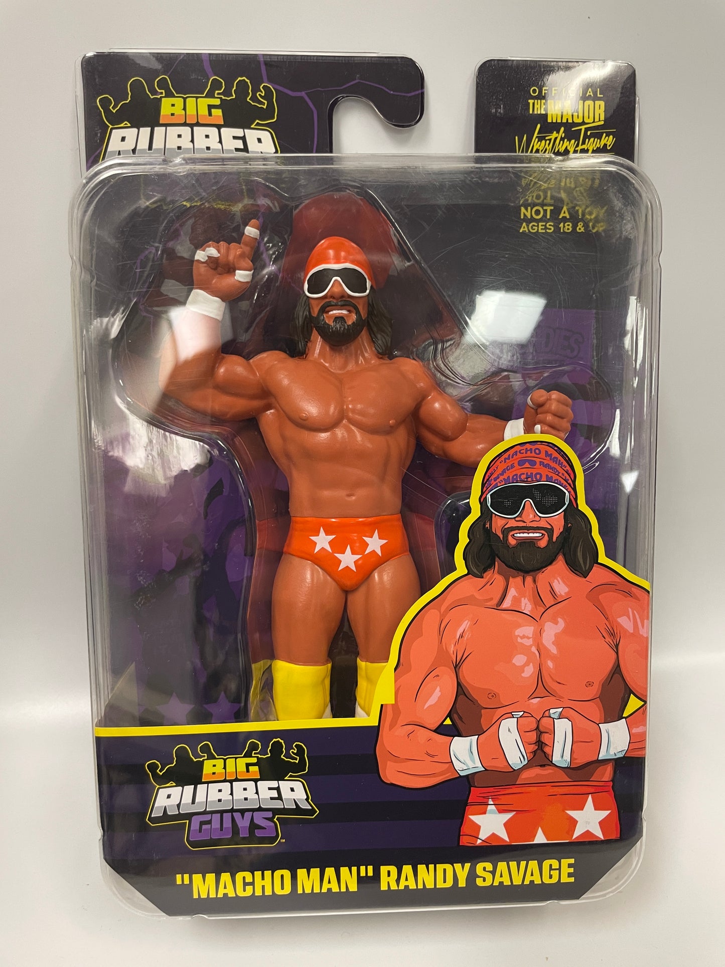 Major Wrestling Figure Podcast Big Rubber Guys Macho Man Randy Savage (Orange)