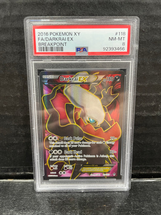 Pokemon Darkrai EX 118/122 2016 PSA 8