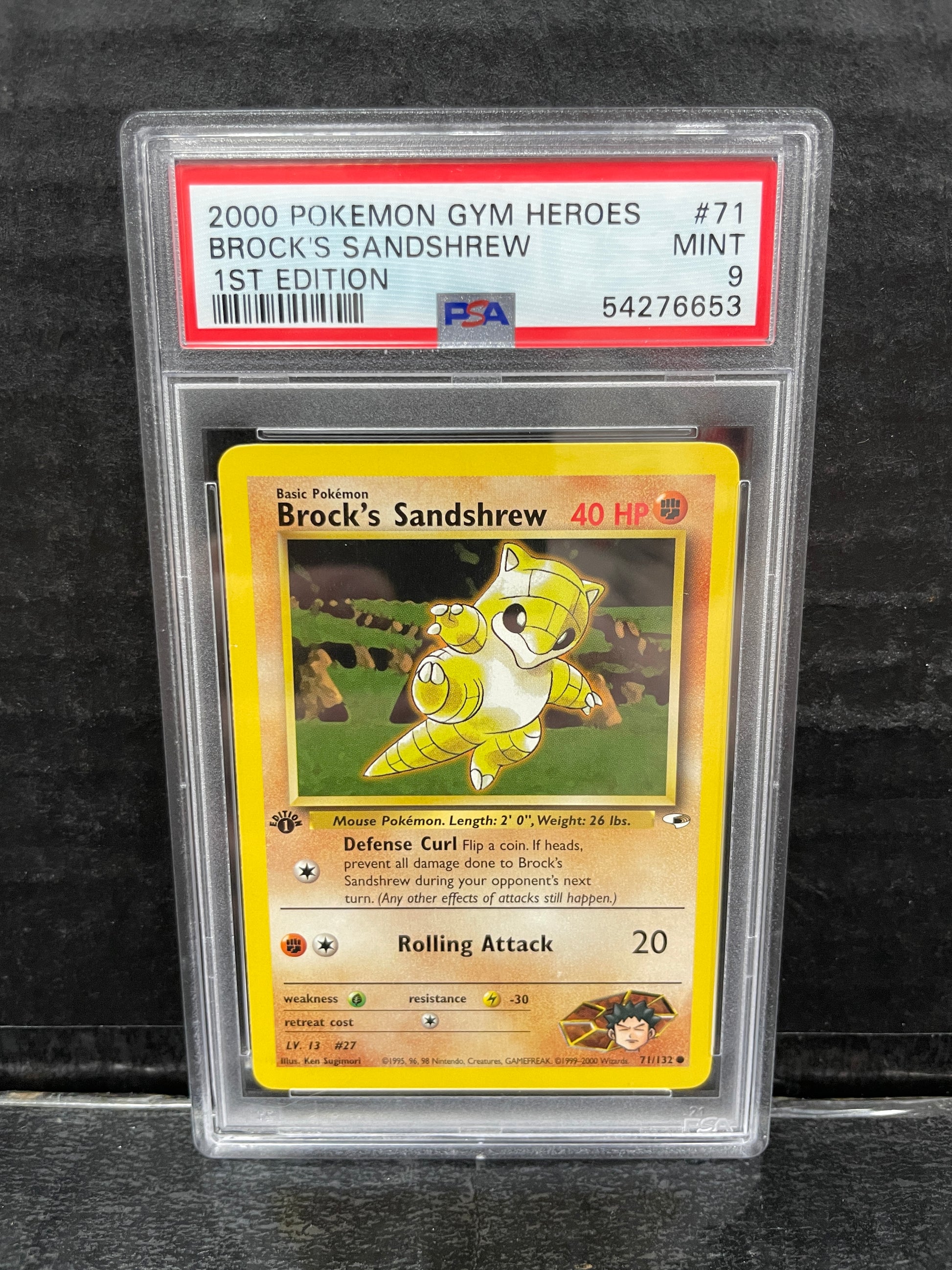 Pokemon Brock's Sandshrew 71/132 2000 PSA 9 Zapp! Comics Pokemon Brock's Sandshrew 71/132 2000 PSA 9 Zapp! Comics