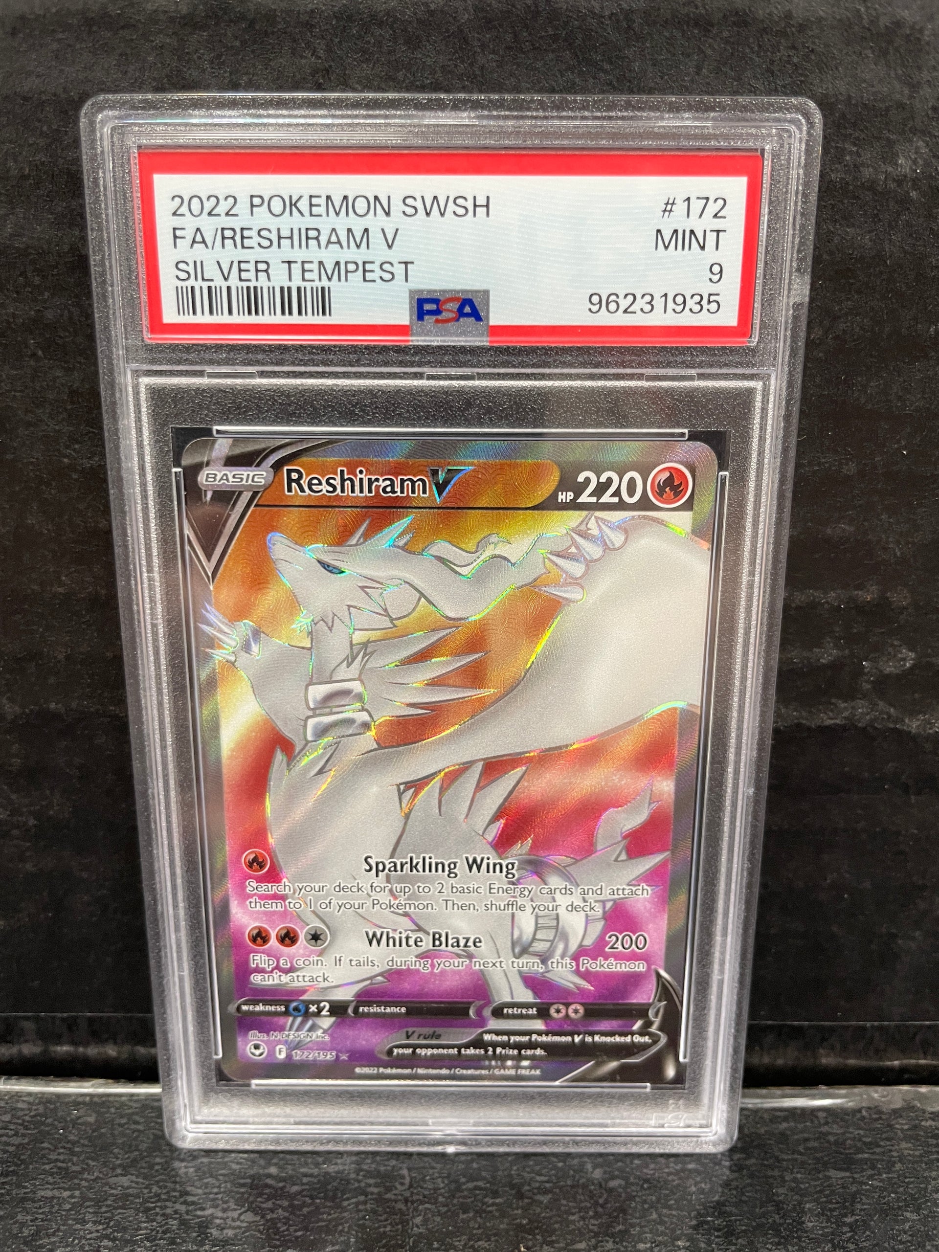 reshiram v pokemon card Pokemon Reshiram V 172/195 2022 PSA 9