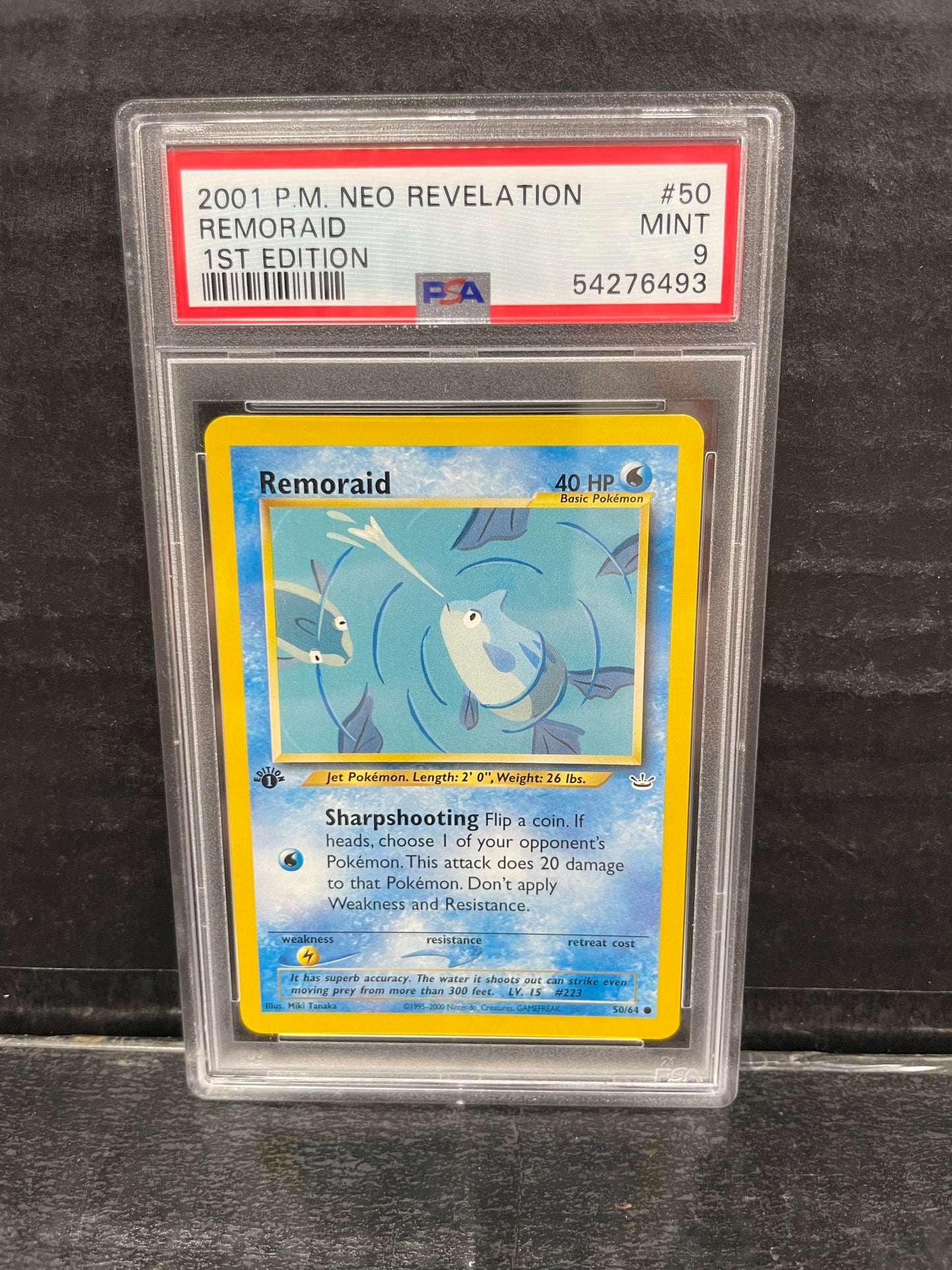 Pokemon Remoraid 50/64 1st Edition Neo Revelation PSA 9