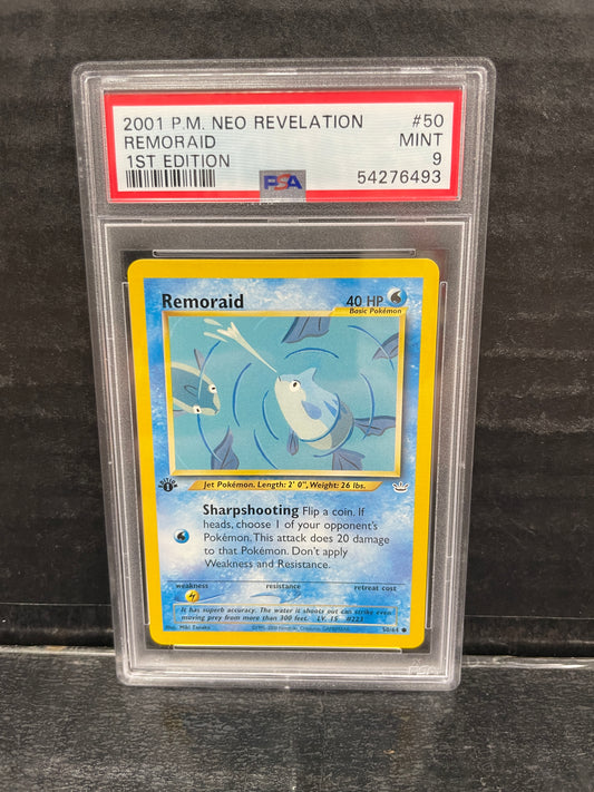 Pokemon Remoraid 50/64 1st Edition Neo Revelation PSA 9