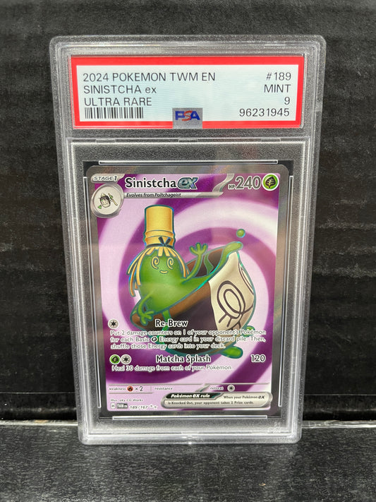 Pokemon Sinistcha ex 189/167 2024 PSA 9