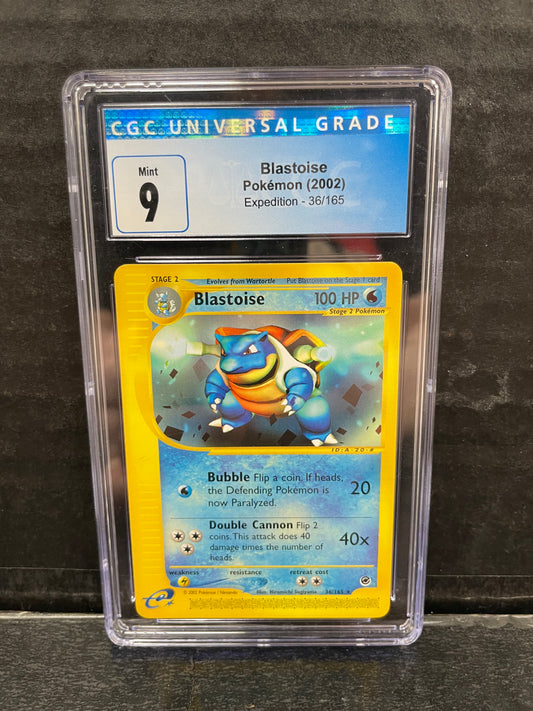 Pokemon Blastoise 36/165 Expedition CGC 9