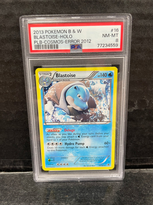 Pokemon Blastoise 161/101 2013 PSA 8