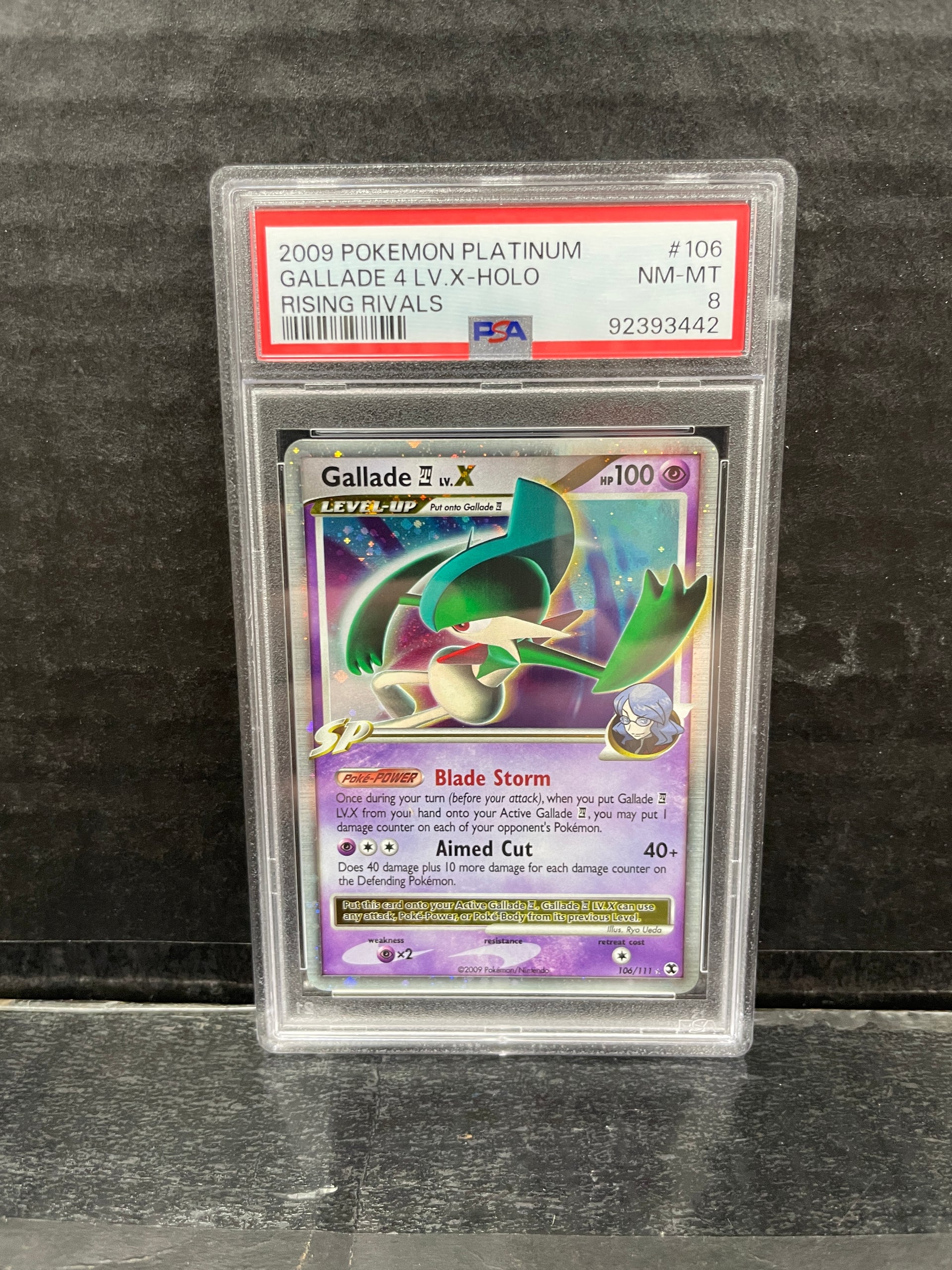 Pokemon Gallade Lv. X 106/111 2009 PSA 8 Zapp! Comics Pokemon Gallade Lv. X 106/111 2009 PSA 8 Zapp! Comics