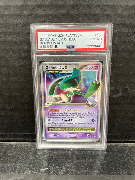 Pokemon Gallade Lv. X 106/111 2009 PSA 8