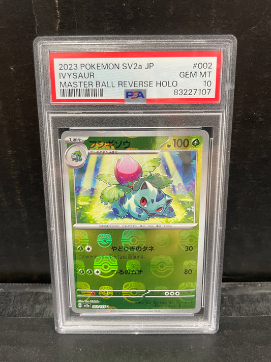 Pokemon Ivysaur 002/165 Reverse Master Ball PSA 10