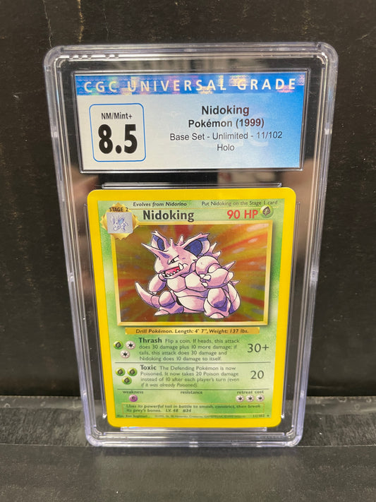 Pokemon Nidoking 11/102 1999 Base Set CGC 8.5