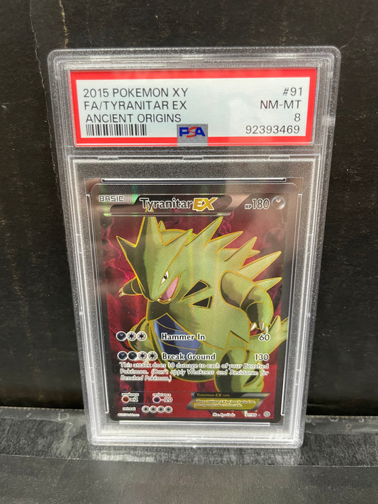 Pokemon Tyranitar EX 91/98 2015 PSA 8