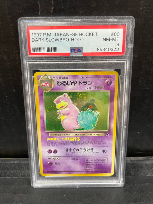 Pokemon JP Dark Slowbro 80 1997 Rocket PSA 8