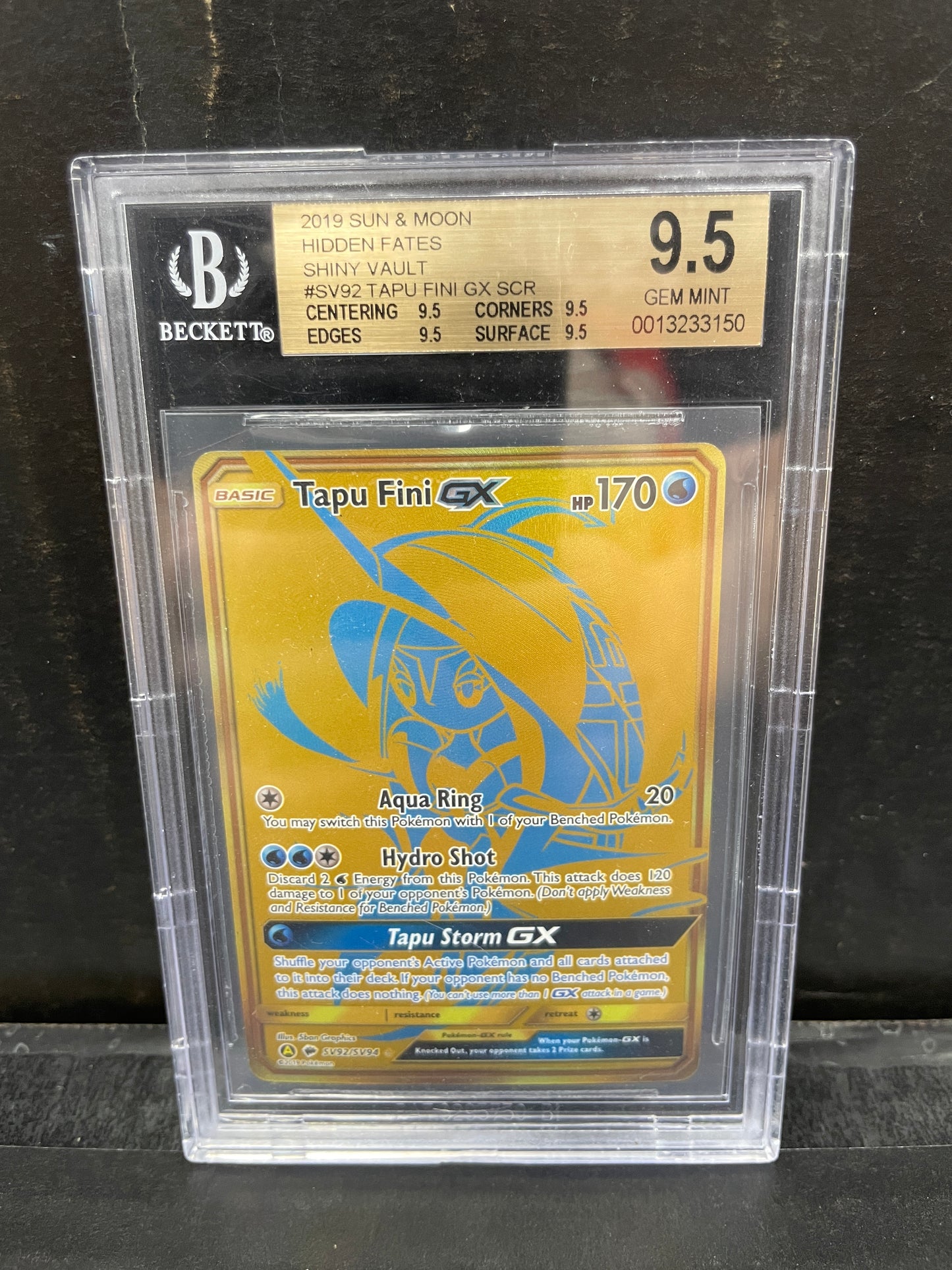 Pokemon Tapu Fini GX SV92/SV94 Beckett 9.5