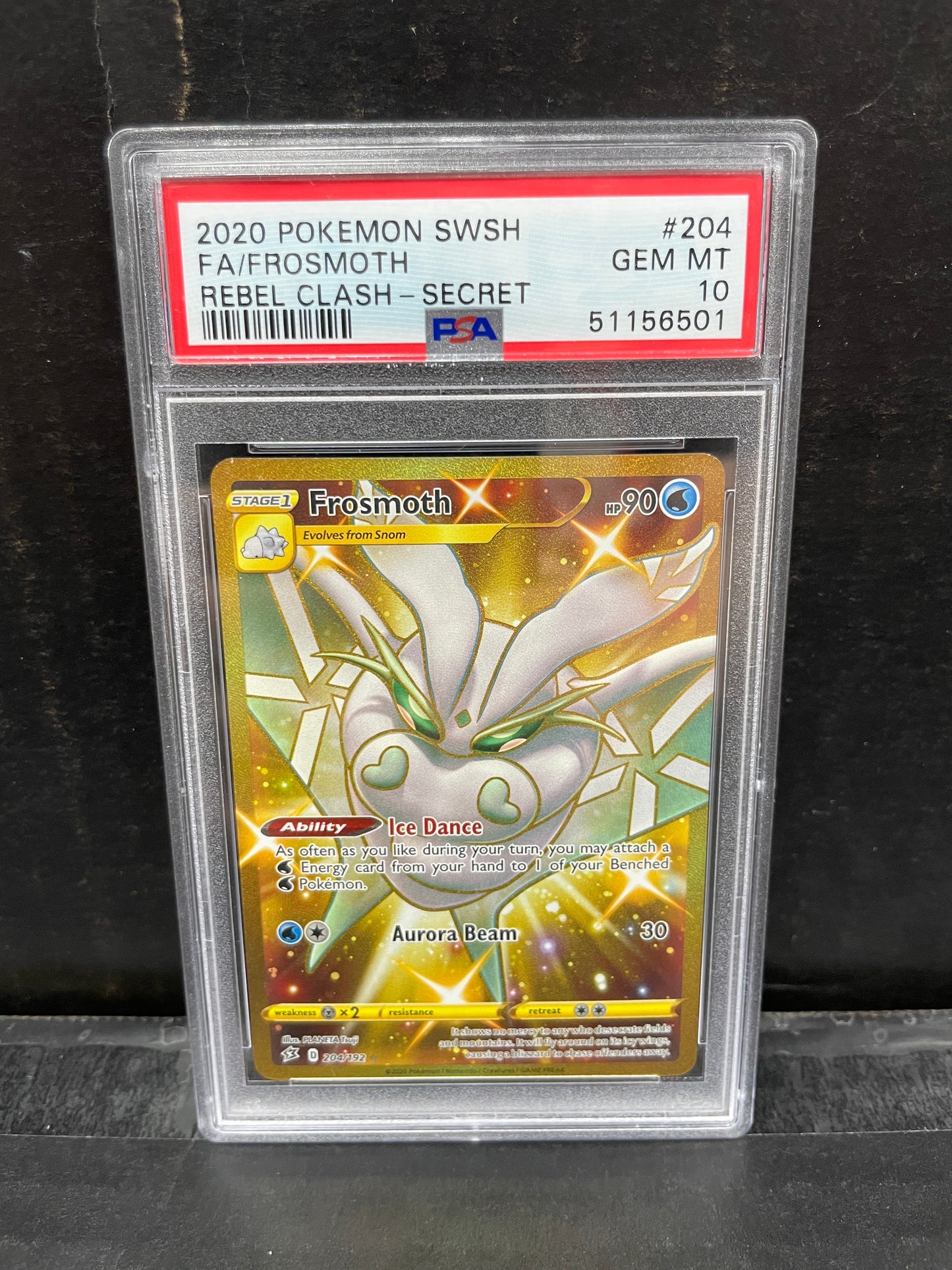 Pokemon Frosmoth 204/192 Rebel Clash PSA 10