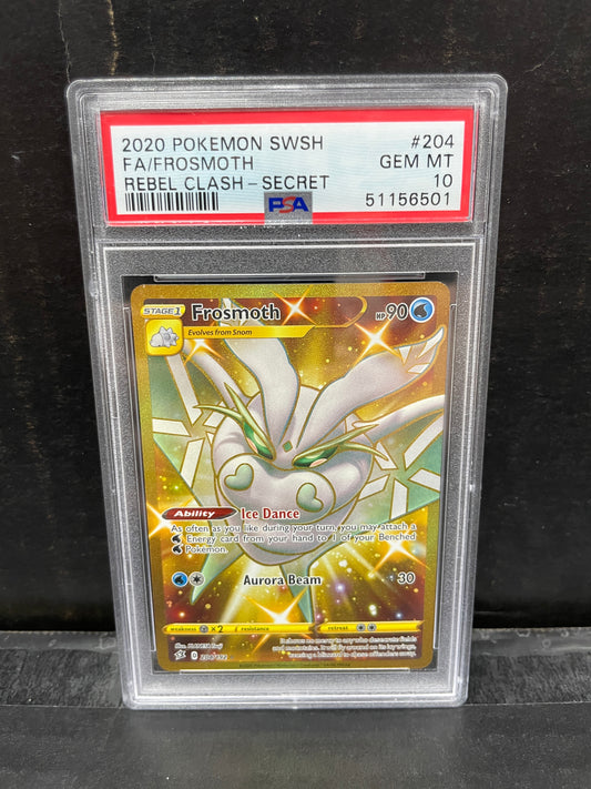 Pokemon Frosmoth 204/192 Rebel Clash PSA 10