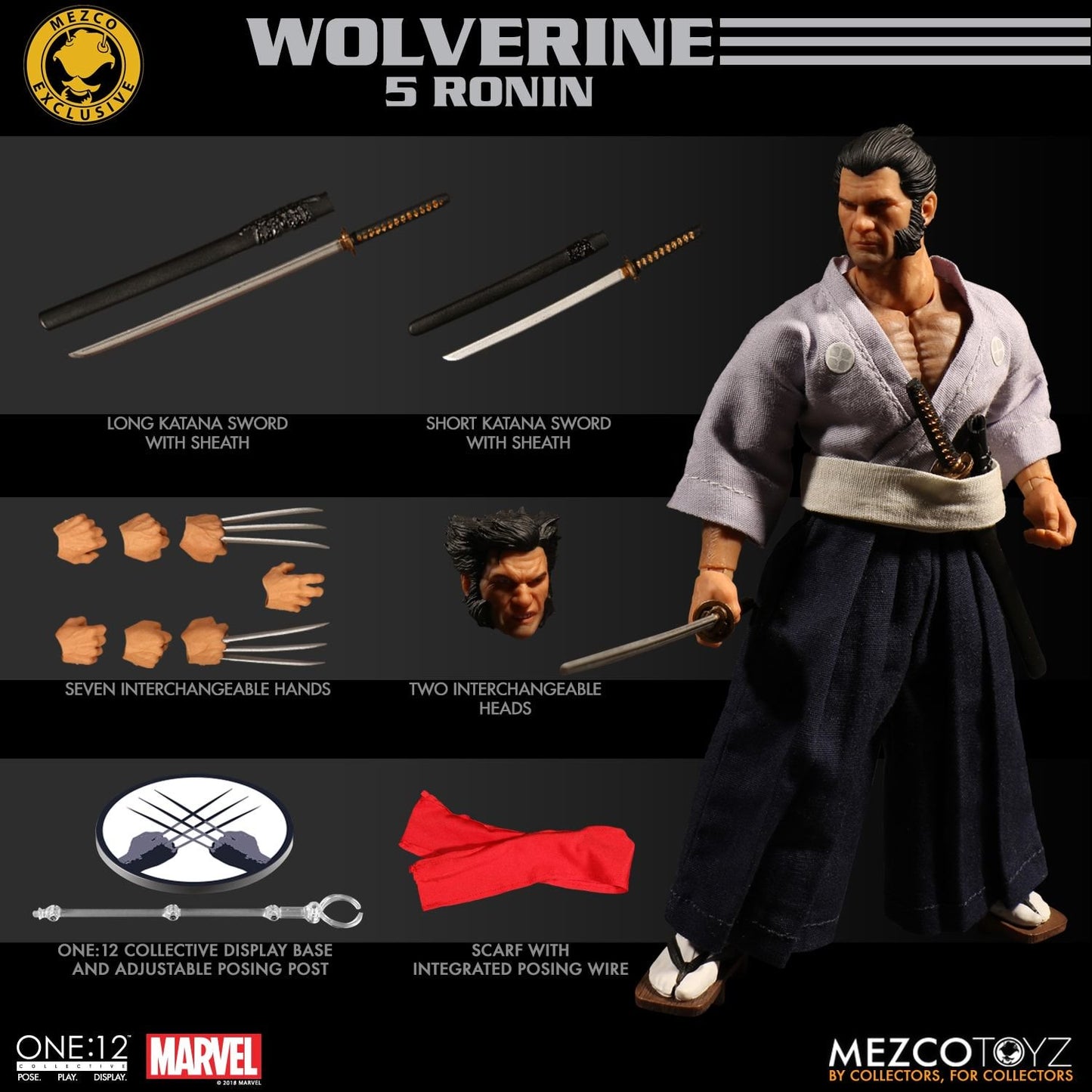 Marvel One:12 Collective 5 Ronin Wolverine Exclusive