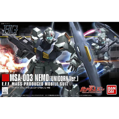 BANDAI HG Gundam UC 1/144 MSA-003 NEMO Unicorn Ver. Plastic Model Kit