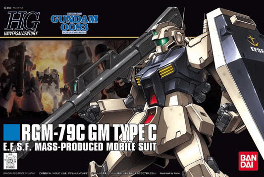 Bandai Hobby Gundam 0083 HGUC RGM-79C GM Type C HG 1/144 Model Kit (Box Damage)