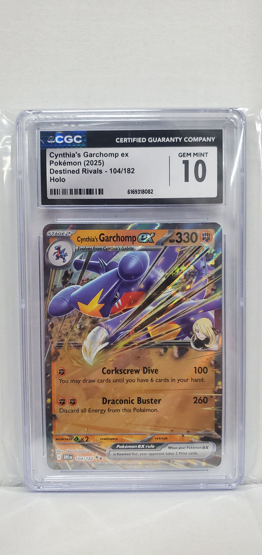 Pokemon Cynthia's Garchomp ex 104/182 CGC 10