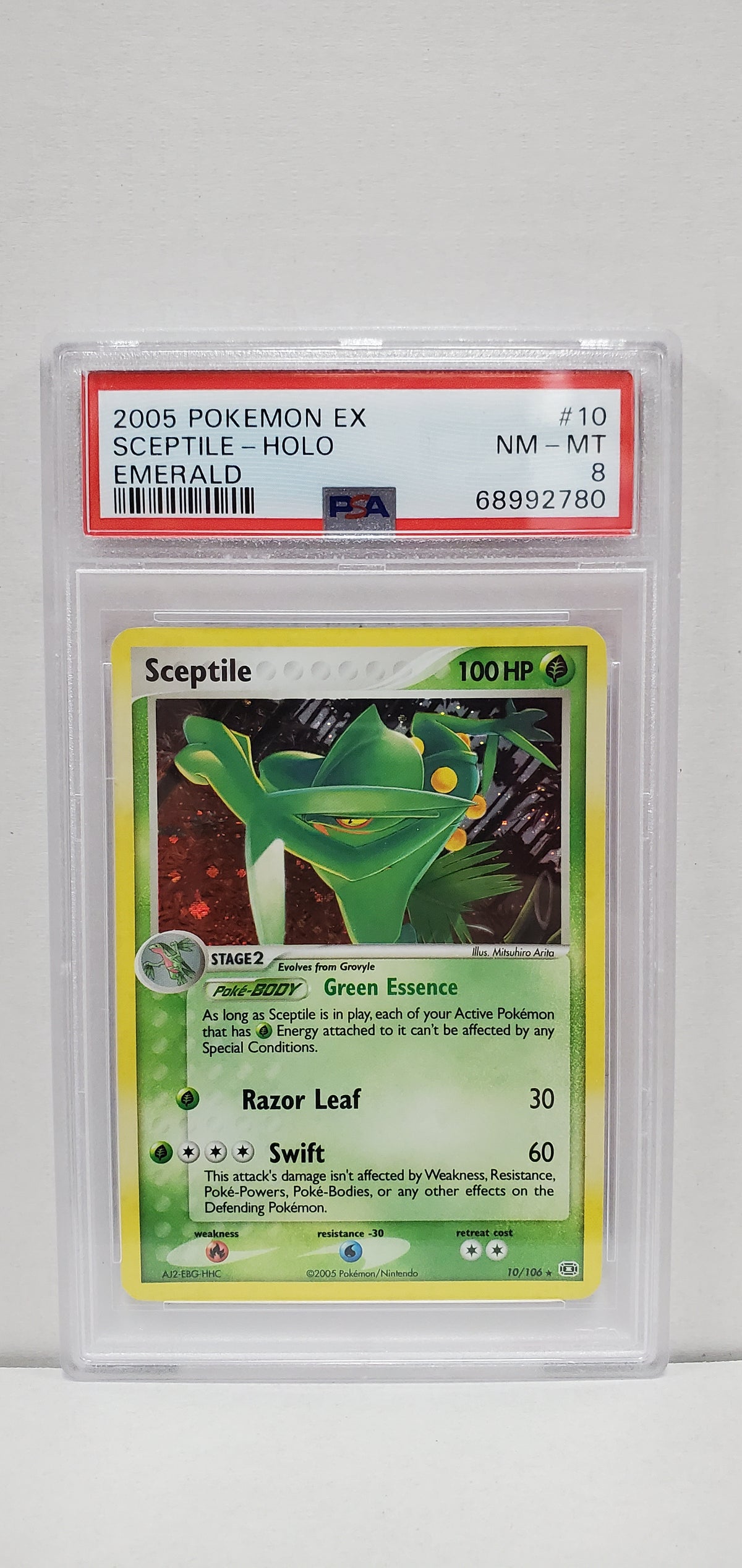 Pokemon Sceptile 10/106 PSA 8