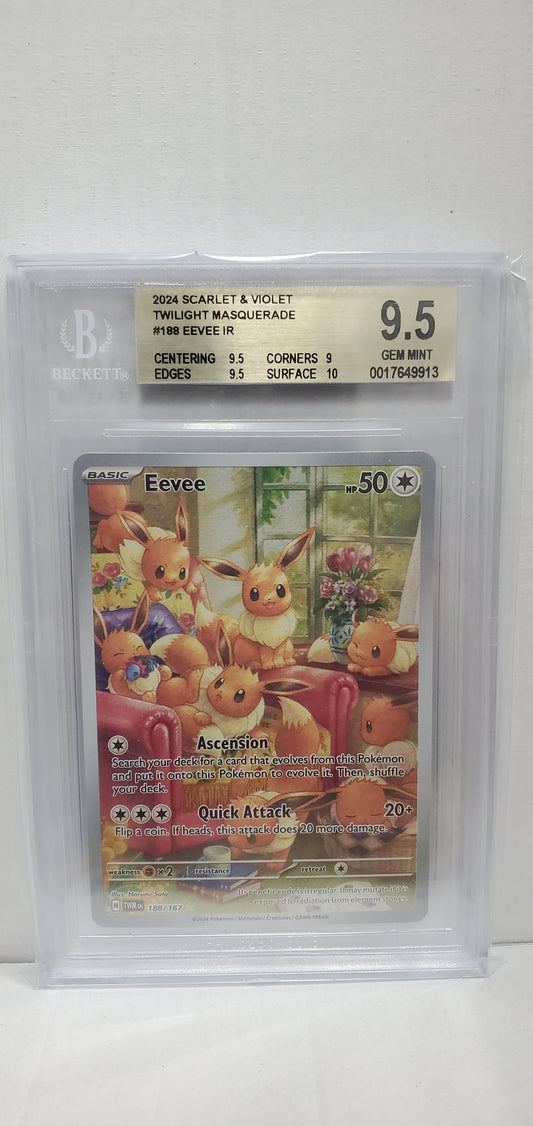 Pokemon Eevee 188/167 Beckett 9.5
