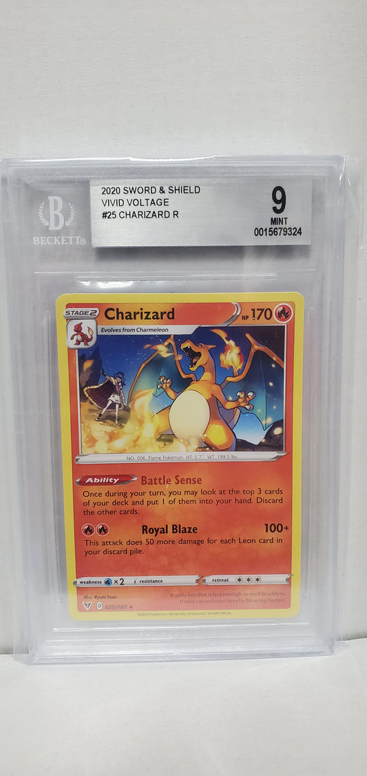 Pokemon Charizard 025/185 Beckett 9