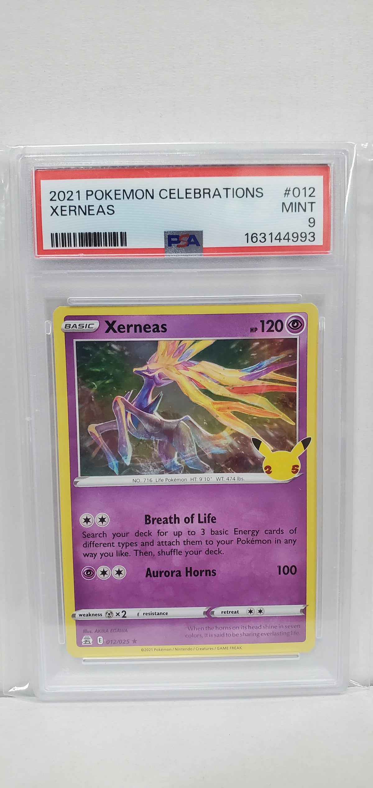 Pokemon Xerneas 012/025 PSA 9