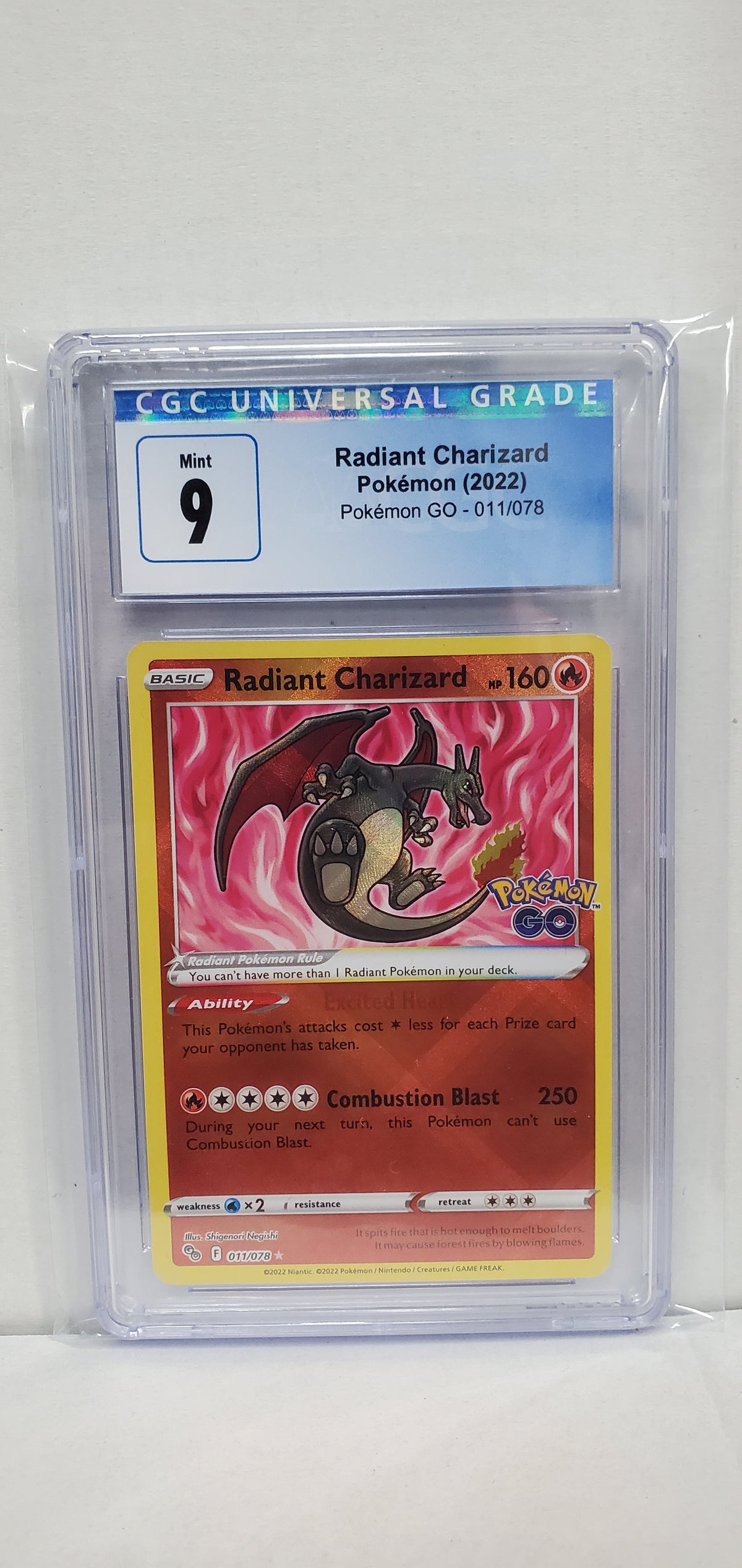 Pokemon Radiant Charizard 011/078 CGC 9