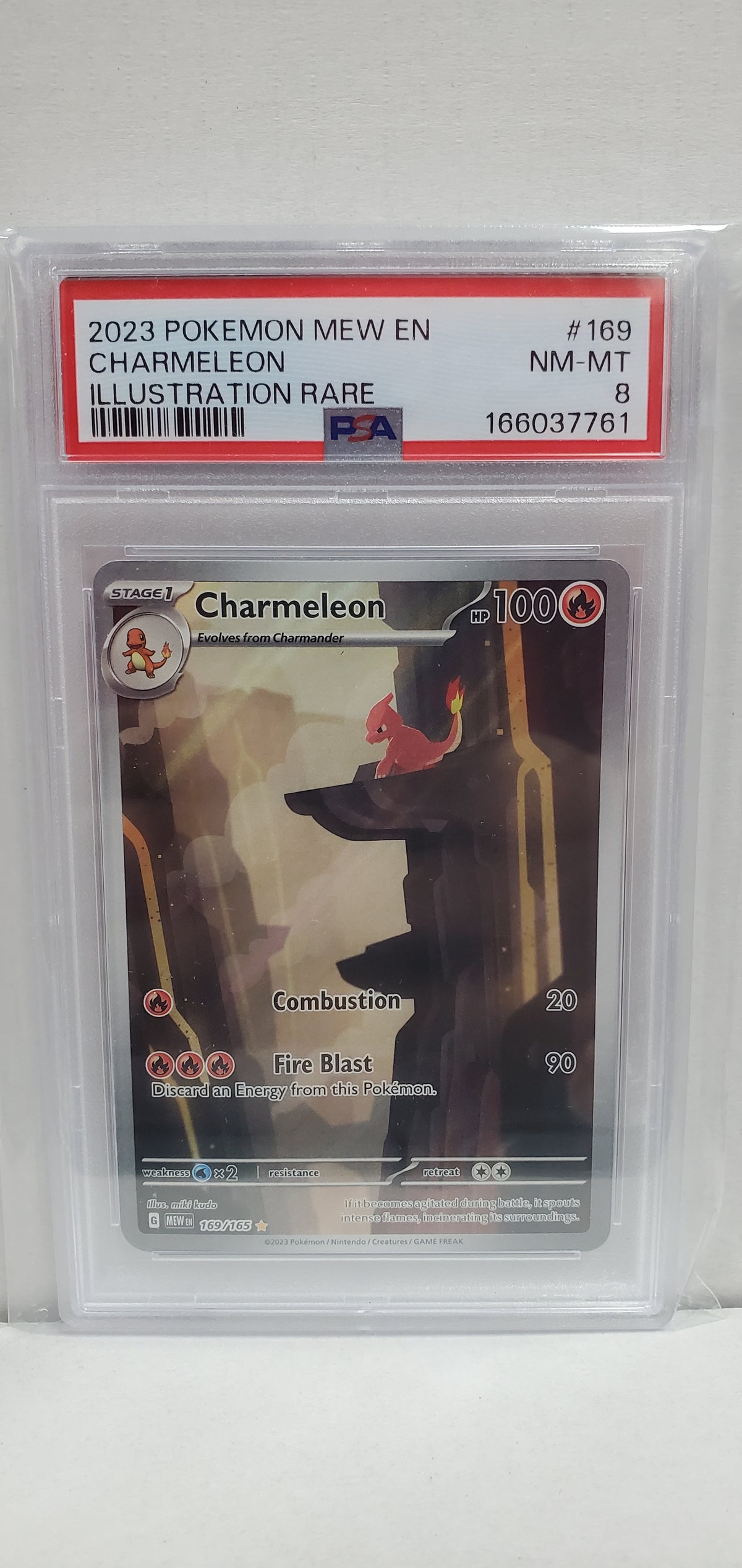 Pokemon Charmeleon 169/165 PSA 8