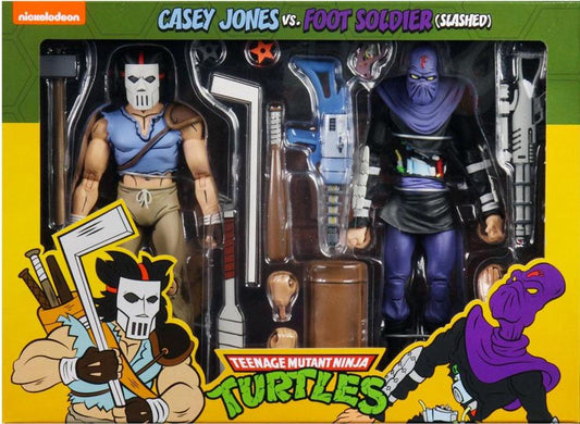 NECA Teenage Mutant Ninja Turtles Casey Jones vs Foot Soldier (Slashed) 2 Pack