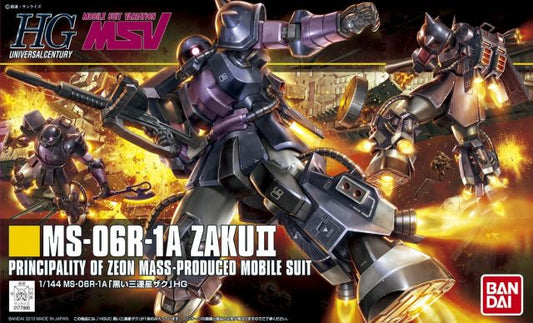 Bandai HGUC MSV MS-06R-1A ZAKU II Black Tri-Star ver. 1/144 Plastic Model Kit