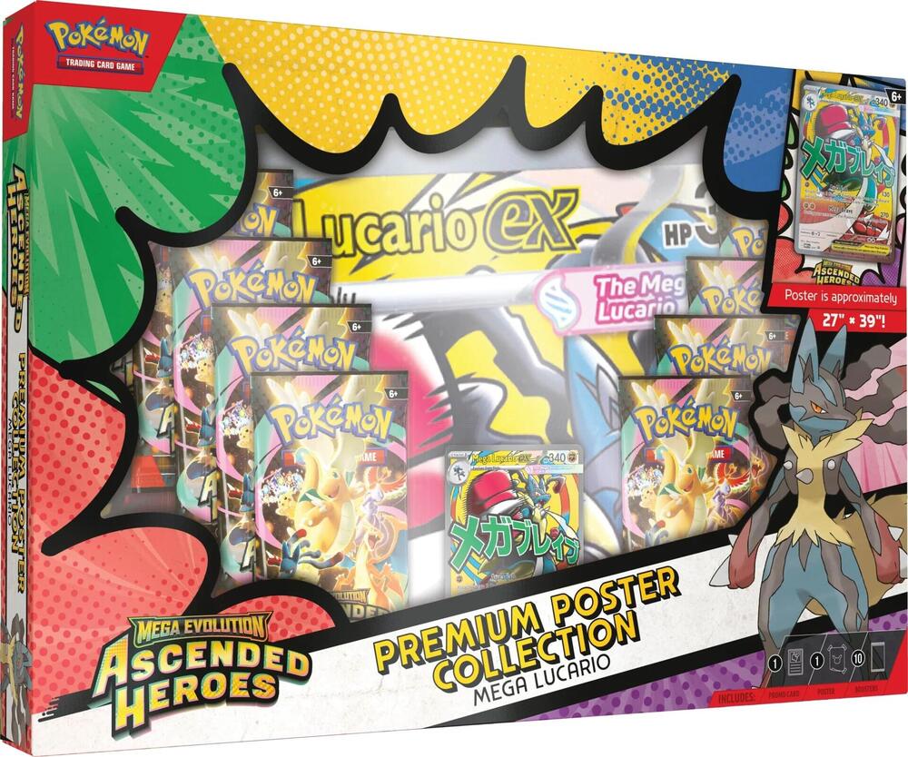 Pokemon Mega Evolution Ascended Heroes Premium Poster Collection Mega Lucario