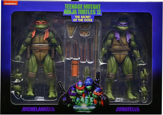 Teenage Mutant Ninja Turtles II Secret of the Ooze Michelangelo and Donatello 2-Pack (Non-Mint Box)