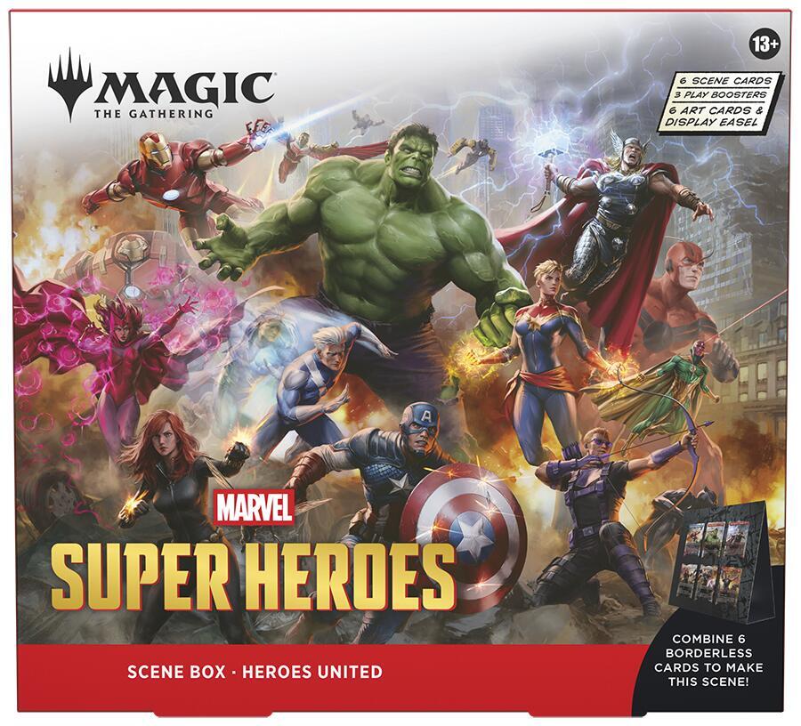 MTG Magic the Gathering Marvel Super Heroes Scene Box Heroes United
