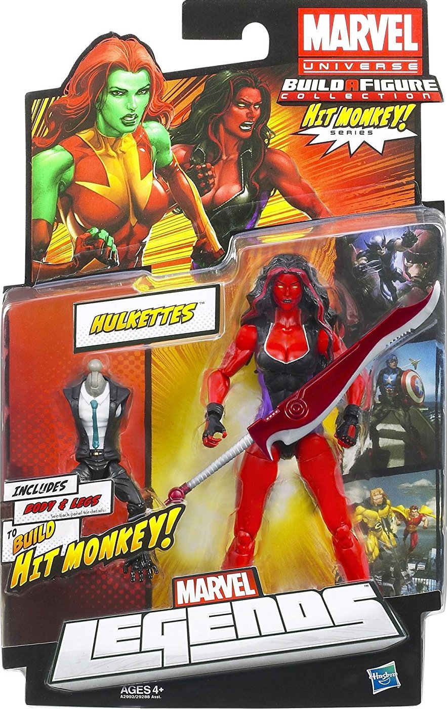 Marvel Legends Hit Monkey BAF Red She-Hulk 2012