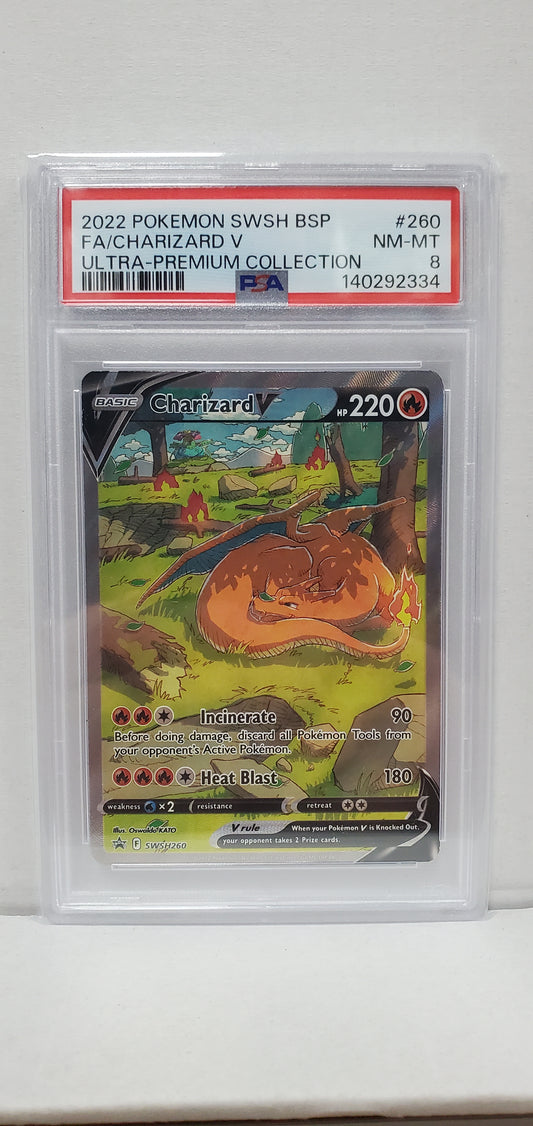 Pokemon Charizard V SWSH260 PSA 8