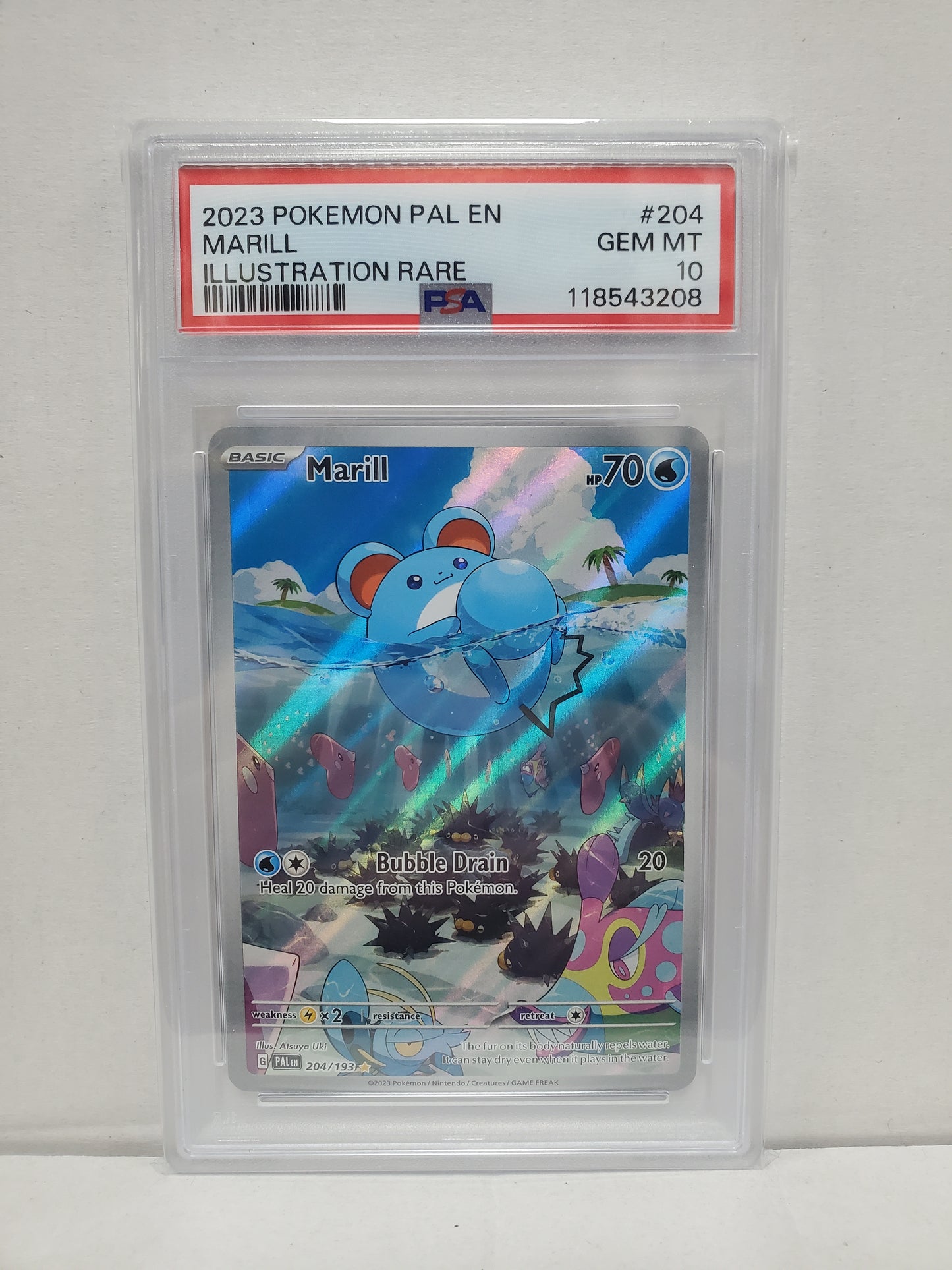 Pokemon Marill 204/193 PSA 10