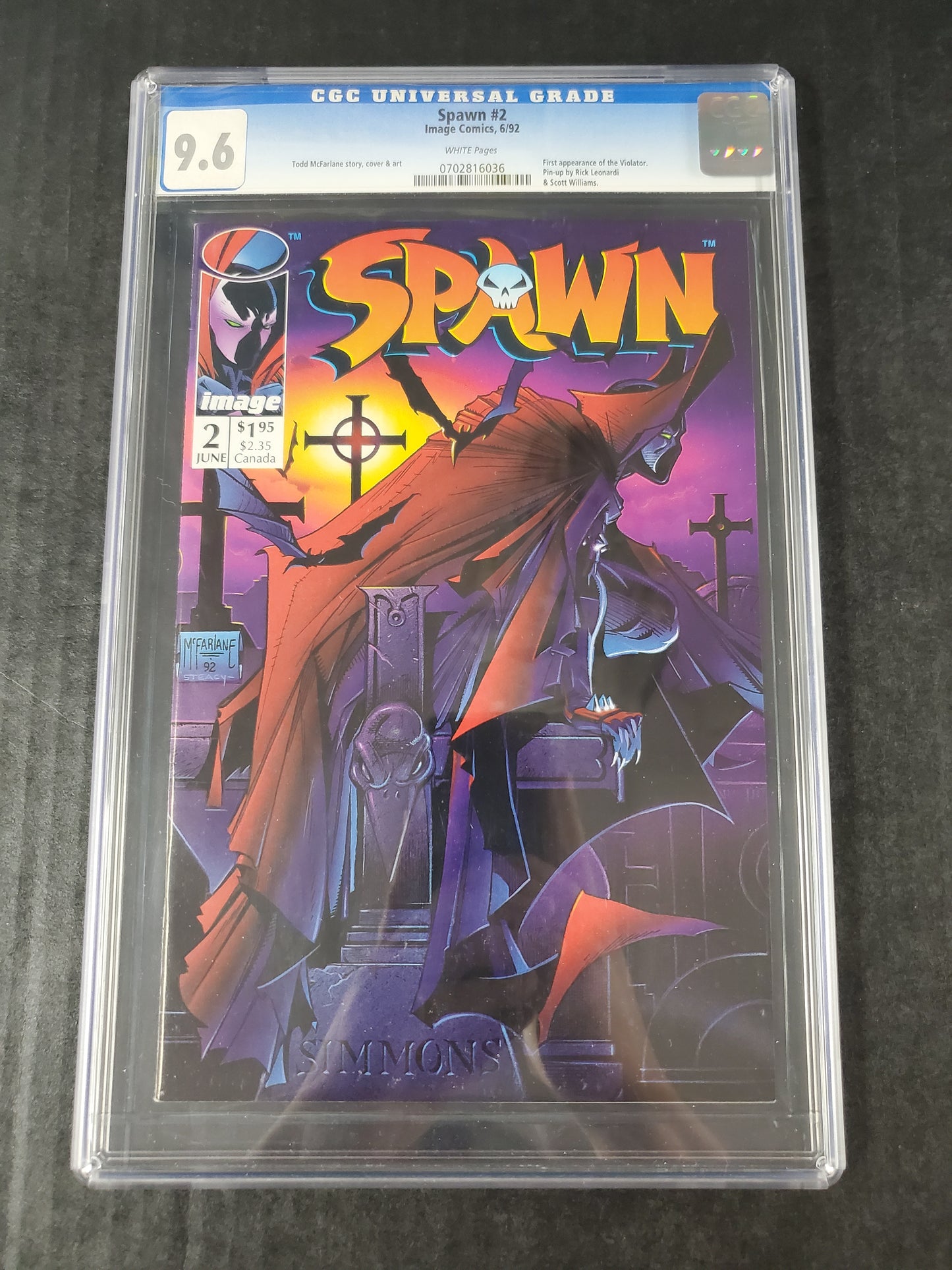 Spawn #2 (1992) CGC 9.6