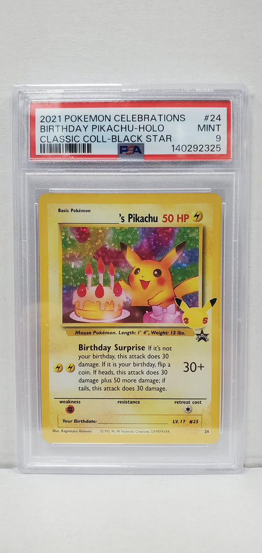 Pokemon Celebrations Birthday Pikachu 24 (2021) PSA 9