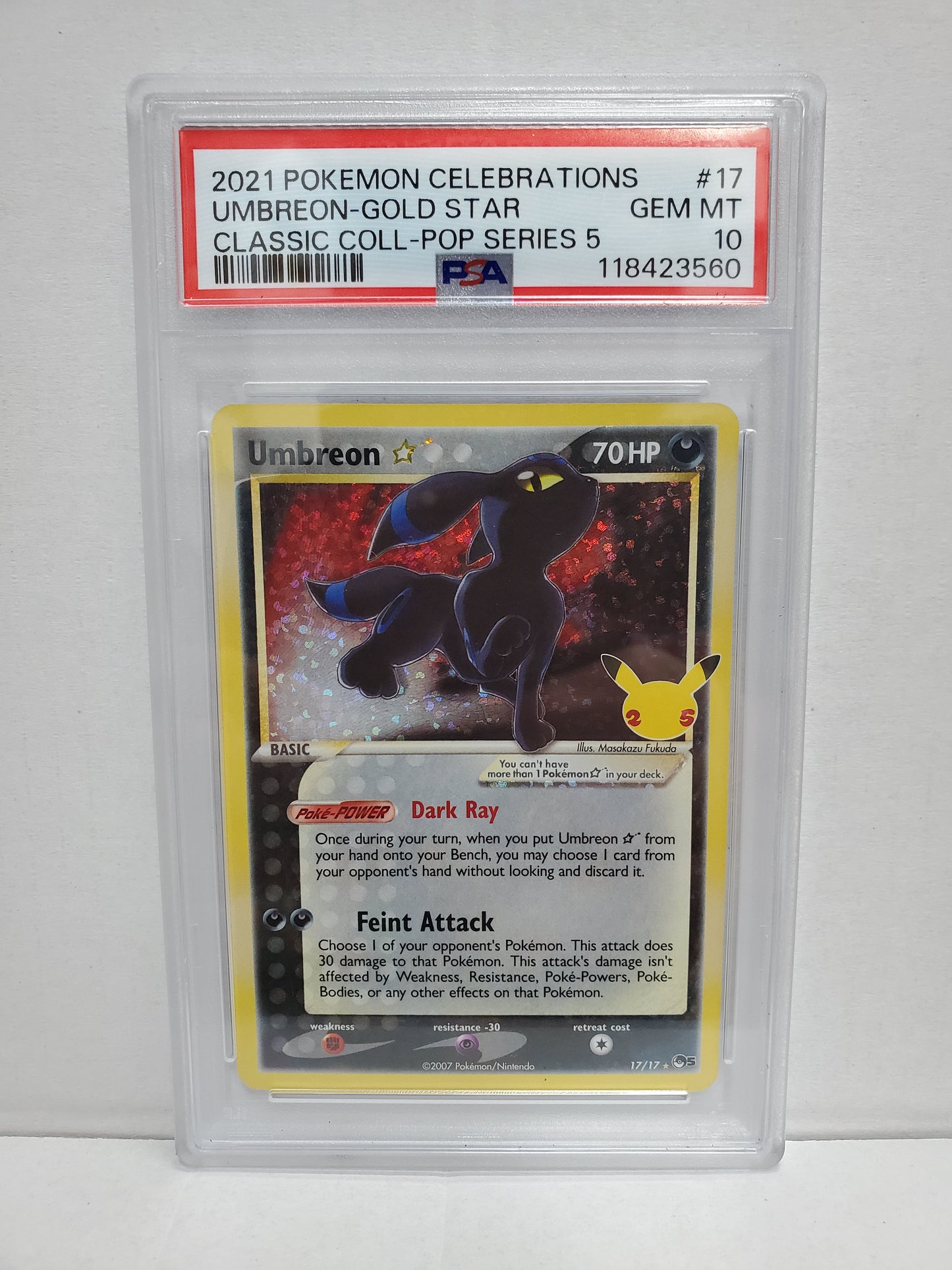 Pokemon Celebrations Umbreon 17/17 (2021) PSA 10
