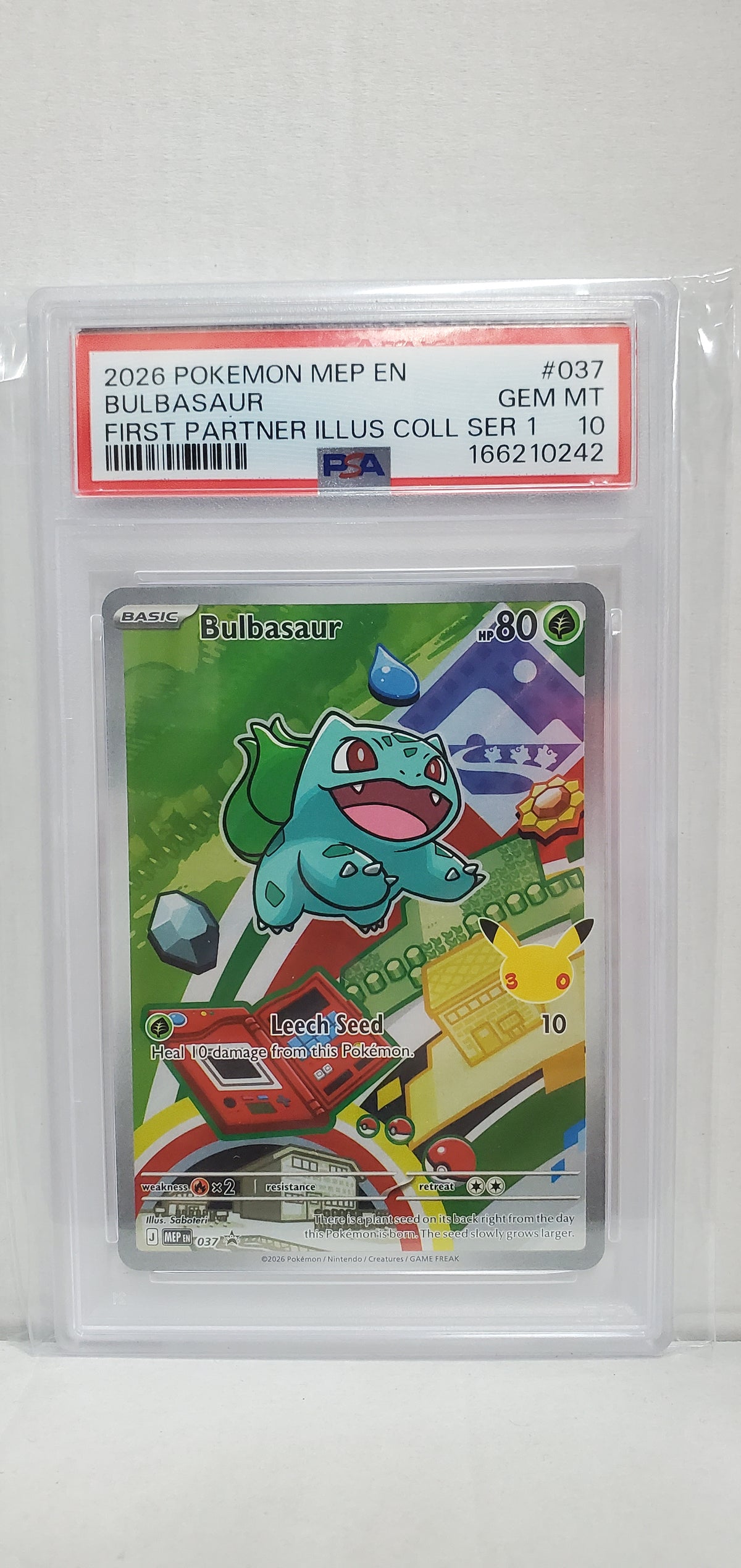 Pokemon Bulbasaur 037 PSA 10