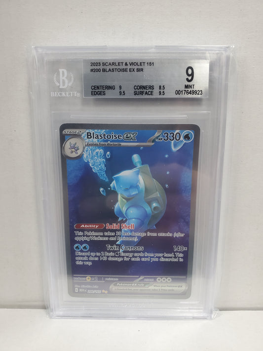 Pokemon Blastoise ex 200/165 Beckett 9