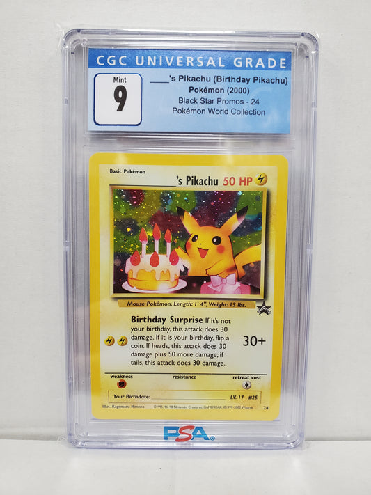 Pokemon _____'s Pikachu 24 (2000) CGC 9