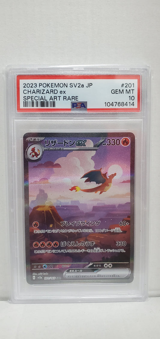 Pokemon Japanese Charizard ex 201/165 PSA 10