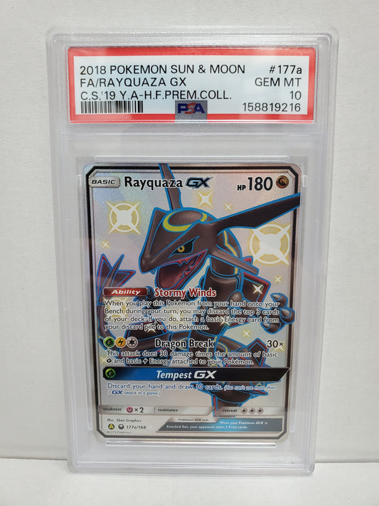 Pokemon Rayquaza GX 177a/168 PSA 10