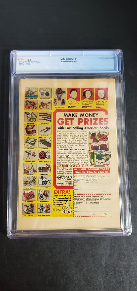 Sub-Mariner #1 (1968) CGC 8.0