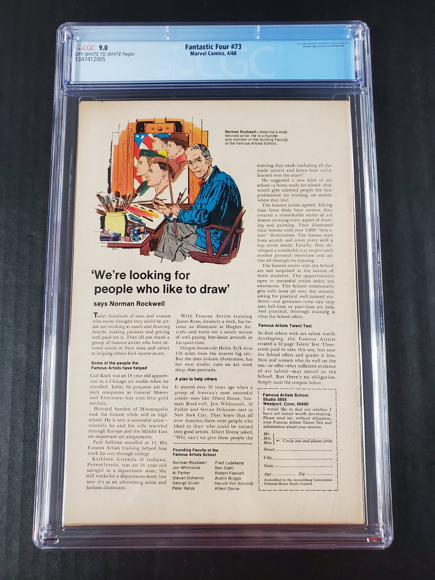 Fantastic Four #73 (1968) CGC 9.0