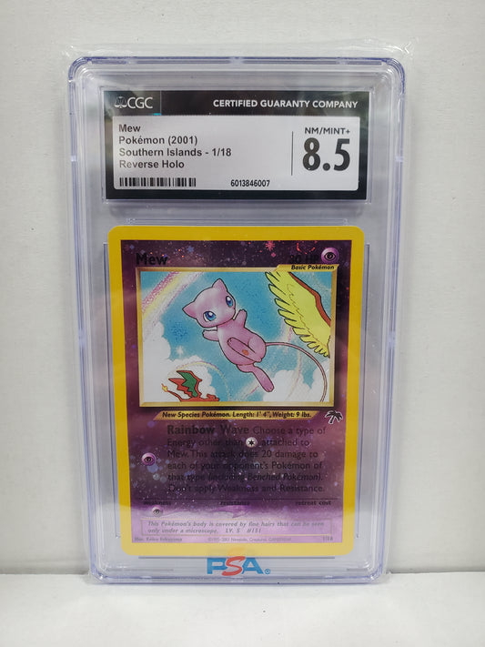 Pokemon Mew 1/18 Reverse HOLO (2001) CGC 8.5